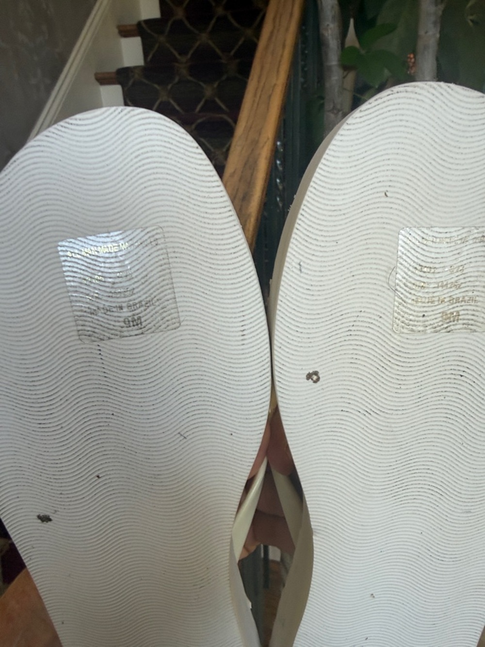 TORY BURCH ladies, white platform sandals excellent condition size 9. - Picture 6 of 12